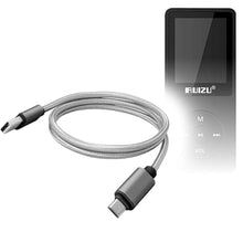 Load image into Gallery viewer, BoxWave Cable Compatible with RUIZU X02 Bluetooth MP3 Player - Micro USB DuraCable, Braided Micro USB Charging Cable - Space Grey_1
