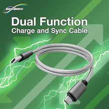 Load image into Gallery viewer, BoxWave Cable Compatible with RUIZU X02 Bluetooth MP3 Player - Micro USB DuraCable, Braided Micro USB Charging Cable - Space Grey_1315
