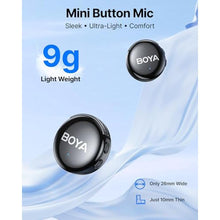 Load image into Gallery viewer, BOYA BOYALINK 3 Wireless Lavalier Microphone for iPhone/Android/Camera/PC/Tablets,AI Noise Cancellation,48kHz/24Bit Studio Sound,APP Control,984ft 30h Battery with Charging Case for Vlogging Interview, Black_5592
