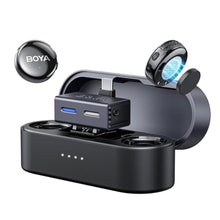 Load image into Gallery viewer, BOYA BOYALINK 3 Wireless Lavalier Mini Microphones for iPhone 15-16/Android/PC/Camera,AI Noise Cancellation,48kHz/24Bit Studio Sound,APP Control,984ft 30h Battery with Charging Case for Vlog Interview_1
