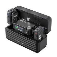 Load image into Gallery viewer, BOYA BOYAMIC 2 Wireless Microphones for iPhone 15-16/Android/PC/Camera, AI Noise Cancellation, 32-bit Float Internal Recording, AMOLED Touchscreen, 984ft 54h Battery with Charging Case(with Clip Mic)_1
