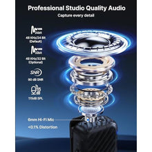 Load image into Gallery viewer, BOYA BOYAMIC 2 Wireless Microphones for iPhone 15-16/Android/PC/Camera, AI Noise Cancellation, 32-bit Float Internal Recording, AMOLED Touchscreen, 984ft 54h Battery with Charging Case(with Clip Mic)_5579
