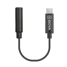 Load image into Gallery viewer, BOYA by-K4 3.5mm TRS (Female) to Type-C (Male) Audio Adapter, Black_1
