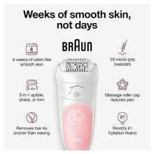 Load image into Gallery viewer, Braun Epilator Silk-pil 5 5-620, Hair Removal Device, Epilator for Women, Shaver &amp; Trimmer, Cordless, Rechargeable, Wet &amp; Dry, 6 Piece Set, WhitePink_4280
