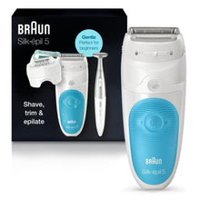 Load image into Gallery viewer, Braun Epilator Silk-pil 5 5-810, Hair Removal Device, Epilator for Women, Shaver &amp; Bikini Trimmer, Cordless, Rechargeable, Wet &amp; Dry, White_1
