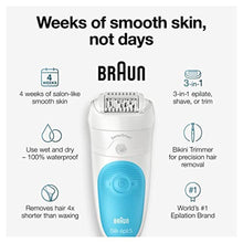 Load image into Gallery viewer, Braun Epilator Silk-pil 5 5-810, Hair Removal Device, Epilator for Women, Shaver &amp; Bikini Trimmer, Cordless, Rechargeable, Wet &amp; Dry, White_105
