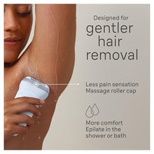 Load image into Gallery viewer, Braun Epilator Silk-pil 7, Hair Removal Device, Women Shaver &amp; Trimmer, Wet and Dry, Wide Head, Includes Shaver Head and Trimmer Comb, SE7-041, Silver, GreySilver_3924
