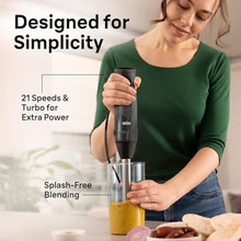 Load image into Gallery viewer, Braun MQ50001M Vario Hand Blender 21-Speed Handheld Immersion Blender with PowerBell VPlus, TurboBoost &amp; EasyClick Systems, Stainless Steel Blades, SplashControl, 500W, Hand Blenders for Smoothies_48
