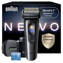 Load image into Gallery viewer, Braun NEVO Men's Electric Shaver with World's 1st AeroTouch Technology, Includes Premium 7in1 Care System, Power Travel Case, Smart Display. Braun's Best Electric Razor, 17010C, Black_1
