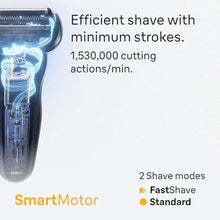 Load image into Gallery viewer, Braun Series 5 Electric Shaver for Men, Wet &amp; Dry Foil Razor, Precision Trimmer Attachment, Body Groomer Attachment, Charging Stand, Travel Case, Black 5155cs_2157

