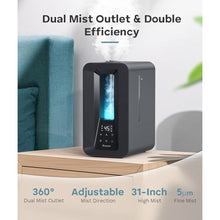 Load image into Gallery viewer, BREEZOME 6L Cool Mist Humidifier for Bedroom 50H Runtime 7-Color Mood Light, Black_132
