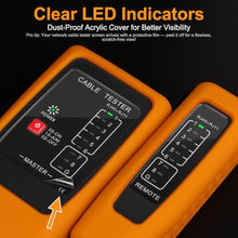 Load image into Gallery viewer, Brileine Network Cable Tester and Ethernet Tester with POE Detection, OrangeBlack_281
