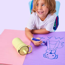 Load image into Gallery viewer, BrMate Leap 12oz 100% Leakproof Kids Tumbler with Handle and Silicone Soft Straw | Drop Resistant Silicone Sleeve | For Kids 4+ | Insulated Stainless Steel | Cup Holder Friendly | 12oz (Zebra)_5941
