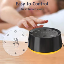 Load image into Gallery viewer, Brown Noise Sound Machine with 30 Soothing Sounds 12 Colors Night Light White Noise Machine for Adults Baby Kids Sleep Machines Memory Function 36 Volume Levels 5 Timers for Home Office Travel, Black_525
