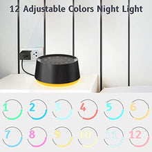 Load image into Gallery viewer, Brown Noise Sound Machine with 30 Soothing Sounds 12 Colors Night Light White Noise Machine for Adults Baby Kids Sleep Machines Memory Function 36 Volume Levels 5 Timers for Home Office Travel, Black_526
