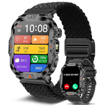 Load image into Gallery viewer, BRUBOSES Smart Watch for Men Military Answer/Make Call 2.01 Display, NylonBlack_1
