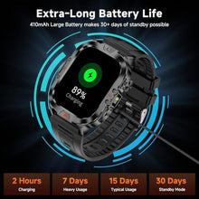 Load image into Gallery viewer, BRUBOSES Smart Watch for Men Military Answer/Make Call 2.01 Display, NylonBlack_738
