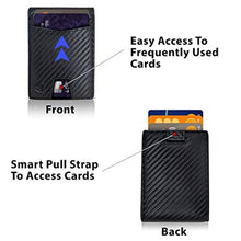 Load image into Gallery viewer, Bryker Hyde Slim Vertical Bifold RFID Blocking Full Grain Leather Wallet for Men, Front Pocket, Bill/Receipt Pocket and Pull Tab Card Slot (Carbon Fiber Black with Pull out Card Pocket), CarbonFiberBlackwPullOutCardPocket_7966
