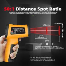 Load image into Gallery viewer, BSIDE Infrared Thermometer Pyrometer 50:1 Industrial Temperature Gun -58~2552(-50~1400) IR Laser Thermometer, High Temp Non-Contact Digital Thermometer for Furnace Smelt Forge_7569
