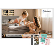 Load image into Gallery viewer, BSIMB Large Digital Picture Frame 27 Inch, 1920x1080 FHD WiFi Digital Photo Frame Electronic 32GB Display, Wall Mount Included, Share Pictures/Videos via App Easy Setup Gifts for Mom(Non-Touch), White_1
