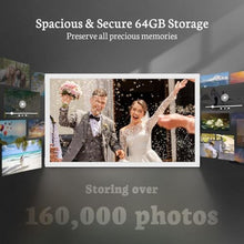Load image into Gallery viewer, BSIMB Large Digital Picture Frame 32 Inch, 64GB 1920x1080 FHD WiFi Digital Photo Frame Electronic Display, Wall Mount Included, Share Pictures/Videos via App Easy Setup Gifts for Mom(Non-Touch), White_2488
