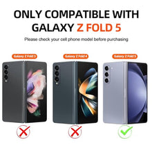Load image into Gallery viewer, BSNRM for Samsung Galaxy Z Fold 5 Case with Card Holder (3 Cards)&amp; S Pen Holder&amp; Slide Camera Cover&amp; Hinge Protection&amp; Full-Body Rugged Shockproof Wallet Case for Galaxy Z Fold 5, Lake Blue_1826
