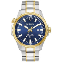 Load image into Gallery viewer, Bulova Men's Marine Star 'Series B' 3-Hand Date Quartz Watch, Luminous Markers, Rotating Dial, 100M Water Resistant, 43mm, TwoToneBlueDial_1
