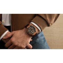 Load image into Gallery viewer, Bulova Men's Precisionist X Chronograph Special Edition Brown Leather Strap Watch | 44.5mm | 98B356, RoseGoldBrownLeatherStrap_1453
