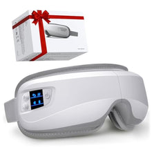Load image into Gallery viewer, Burrki Eye Massager with Heat &amp; Bluetooth Music, Birthday Gift for Dad Mom Men Women, Heated Eye Mask for Migraines Relief, Reduce Strain, Headache Relief and Improve Sleep, Eye Care Device, White_1
