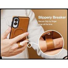 Load image into Gallery viewer, Butaiga for Samsung Galaxy S25 Edge Case Leather with Stand, Brown_3630
