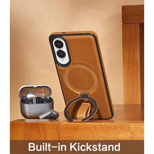 Load image into Gallery viewer, Butaiga for Samsung Galaxy S25 Edge Case Leather with Stand, Brown_3631
