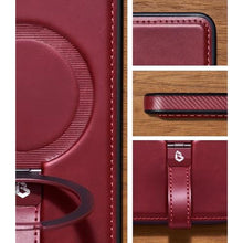 Load image into Gallery viewer, Butaiga for Samsung Galaxy S25 Edge Case Leather with Stand, Burgundy_3536
