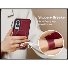 Load image into Gallery viewer, Butaiga for Samsung Galaxy S25 Edge Case Leather with Stand, Burgundy_3537
