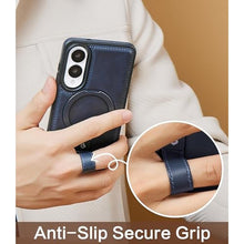 Load image into Gallery viewer, Butaiga for Samsung Galaxy S25 Edge Case Leather with Stand, Navy_3582
