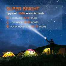 Load image into Gallery viewer, BUYSIGHT Rechargeable Spotlight,2000,000-Lumen Spot Lights Hand held Large Flashlight Handheld Spotlight Lightweight and Super Bright Flashlight (Aluminium_Alloy Silver), AluminiumAlloySilver_4948
