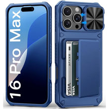 Load image into Gallery viewer, BXYJY for iPhone 16 Pro Max Case Wallet, Card Holder (4-5 Cards), Blue_1
