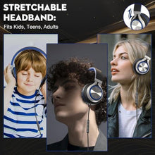 Load image into Gallery viewer, Bywulanda USB C Headphones with Mic and Volume Control, Over Ear Stereo Headsets for iPhone 17/16/15, Comfortable Fit, Wired Foldable Headphones for Smartphones Chromebook Laptop Tablets Travel(Blue)_5798
