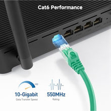 Load image into Gallery viewer, Cable Matters 10Gbps Snagless Cat 6 Ethernet Cable, 14ft, Green_1020
