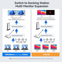 Load image into Gallery viewer, Cable Matters 20Gbps USB C KVM Switch, 3-in-1-Out, 140W PD Charging, Silver_407

