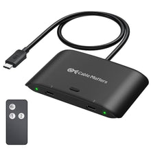 Load image into Gallery viewer, Cable Matters 20Gbps USB C KVM Switch for 2 Computers, 140W PD, Black_1
