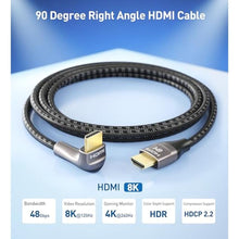 Load image into Gallery viewer, Cable Matters 48Gbps 8K Right Angle HDMI Cable, 90 Degree, 6.6ft, Black_366
