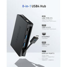 Load image into Gallery viewer, Cable Matters 8-in-1 Portable 40Gbps USB4 Hub Dual DisplayPort, black_1097
