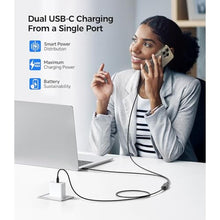 Load image into Gallery viewer, Cable Matters Braided 2-in-1 USB C to USB C Cable, 6ft, 140W Charging, Black_233
