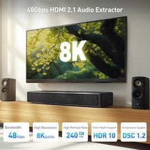 Load image into Gallery viewer, Cable Matters HDMI 2.1 Audio Extractor, HDMI to Optical, eARC, Black_329
