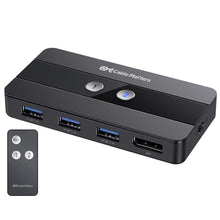 Load image into Gallery viewer, Cable Matters USB 3.0 KVM Switch, DisplayPort 1.4, for 2 Computers, Black_1
