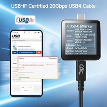 Load image into Gallery viewer, Cable Matters [USB-IF Certified] 20Gbps USB4 Cable, 6.6ft, Black_1113
