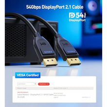 Load image into Gallery viewer, Cable Matters [VESA Certified] 54Gbps DisplayPort 2.1 Cable, 9.8ft / 3m, Black_1368

