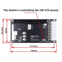 Load image into Gallery viewer, Cablecc 4X Oculink SFF-8612 SFF-8611 to PCIE PCI-Express 16x Adapter with ATX 24pin Power Port for Mainboard Graphics Card, Black_68
