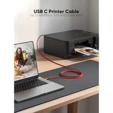 Load image into Gallery viewer, CableCreation USB B to USB C Printer Cable 10FT, MIDI Cable to USB C, Red_175
