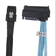 Load image into Gallery viewer, CableDeconn Mini SAS 36 SFF-8087 to (4) SFF-8482 Connectors with SATA Power 1m, Black_8129
